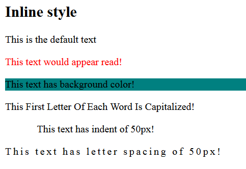 Inline style