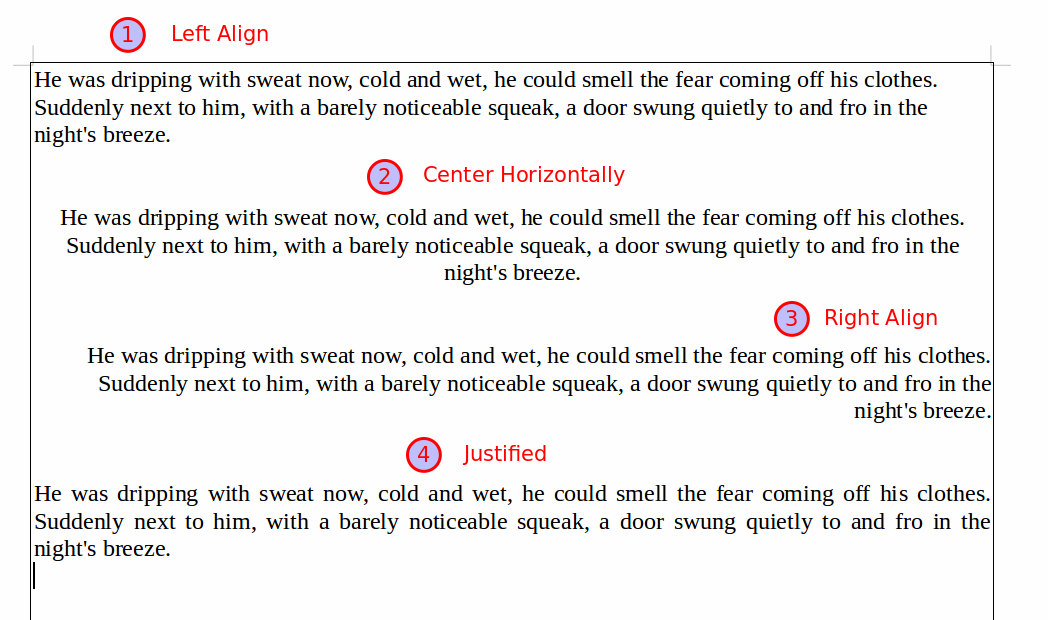 Paragraph alignment and spacing
